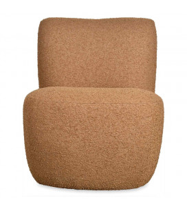 Fauteuil Eve tissu bouclette caramel 2