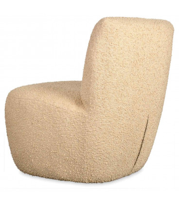 Fauteuil Eve tissu bouclette beige