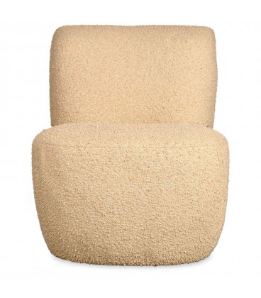 Fauteuil Eve tissu bouclette beige