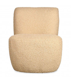 Fauteuil Eve tissu bouclette beige