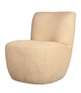 Fauteuil Eve tissu bouclette beige