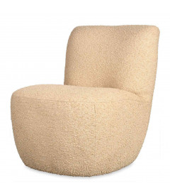 Fauteuil Eve tissu bouclette beige