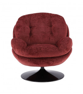 Fauteuil Pivotant Memento Bordeaux Pied Noir