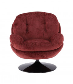 Fauteuil Pivotant Memento Bordeaux Pied Noir
