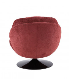 Fauteuil Pivotant Memento Bordeaux Pied Noir