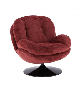 Fauteuil Pivotant Memento Bordeaux Pied Noir