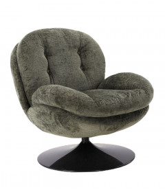 Fauteuil Pivotant Memento Kaki Pied Noir