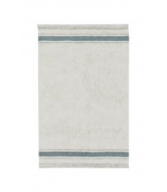 Tapis Coton Gastra Bleu M 140 / 200 cm Lavable en Machine Tapis Coton Gastra Bleu M 140 / 200 cm Lavable en Machine