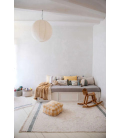 Tapis Coton Gastra Bleu M 140 / 200 cm Lavable en Machine Tapis Coton Gastra Bleu M 140 / 200 cm Lavable en Machine