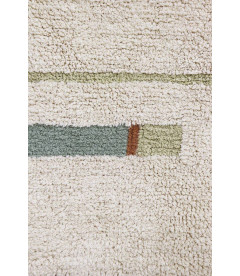 Tapis Coton Lanes Bleu M 140 / 200 cm Lavable en Machine