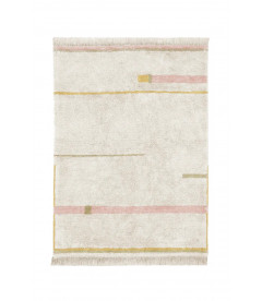 Tapis Coton Lanes Nude M 140 / 200 cm Lavable en Machine Tapis Coton Lanes Nude M 140 / 200 cm Lavable en Machine