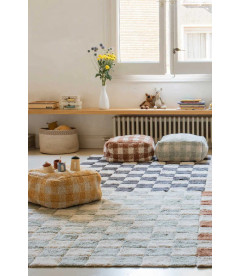 Tapis Coton Kitchen Tiles S 120 / 160 cm Lavable en Machine