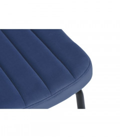 Chaise Paddy velours bleu nuit