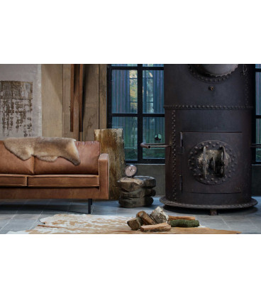 Canapé Rodéo 2.5 Places Cognac Cuir RecycléWOOOD by De Eekhoorn