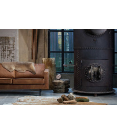 Canapé Rodéo 2.5 Places Cognac Cuir RecycléWOOOD by De Eekhoorn