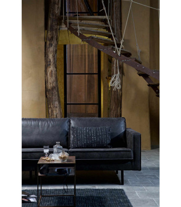 Canapé Rodéo 2.5 Places Black Cuir RecycléWOOOD by De Eekhoorn