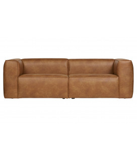 Canapé Bean 3.5 Places en Cuir Recyclé CognacWOOOD by De Eekhoorn