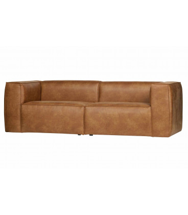 Canapé Bean 3.5 Places en Cuir Recyclé CognacWOOOD by De Eekhoorn