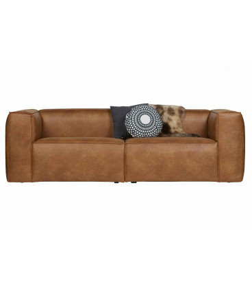 Canapé Bean 3.5 Places en Cuir Recyclé CognacWOOOD by De Eekhoorn