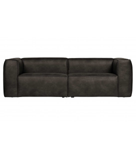 Canapé Bean 3.5 Places en Cuir Recyclé NoirWOOOD by De Eekhoorn