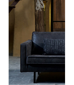 Canapé Chaise Longue Rodéo Droit Black Cuir RecycléWOOOD by De Eekhoorn Canapé Chaise Longue Rodéo Droit Black Cuir RecycléWOOOD by De Eekhoorn