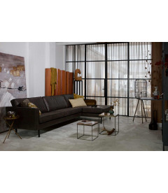 Canapé Chaise Longue Rodéo Droit Black Cuir RecycléWOOOD by De Eekhoorn Canapé Chaise Longue Rodéo Droit Black Cuir RecycléWOOOD by De Eekhoorn