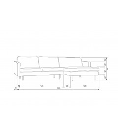 Canapé Chaise Longue Rodéo Droit Black Cuir RecycléWOOOD by De Eekhoorn Canapé Chaise Longue Rodéo Droit Black Cuir RecycléWOOOD by De Eekhoorn