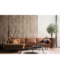 Canapé Chaise Longue Rodéo Gauche Cognac Cuir RecycléWOOOD by De Eekhoorn Canapé Chaise Longue Rodéo Gauche Cognac Cuir RecycléWOOOD by De Eekhoorn