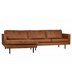 Canapé Chaise Longue Rodéo Gauche Cognac Cuir RecycléWOOOD by De Eekhoorn Canapé Chaise Longue Rodéo Gauche Cognac Cuir RecycléWOOOD by De Eekhoorn