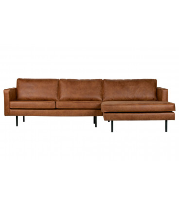 Canapé Chaise Longue Rodéo Droit Cognac Cuir Recyclé