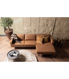 Canapé Chaise Longue Rodéo Droit Cognac Cuir RecycléWOOOD by De Eekhoorn Canapé Chaise Longue Rodéo Droit Cognac Cuir RecycléWOOOD by De Eekhoorn