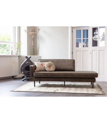 Méridienne Rodéo Gauche Cuir Recyclé ArmyWOOOD by De Eekhoorn