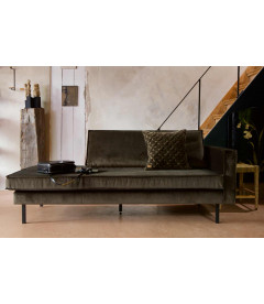 Méridienne Rodéo Droite Velvet Vert FoncéWOOOD by De Eekhoorn Méridienne Rodéo Droite Velvet Vert FoncéWOOOD by De Eekhoorn