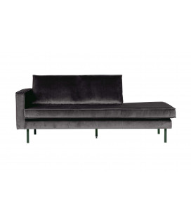 Méridienne Rodéo Gauche Velvet Anthracite