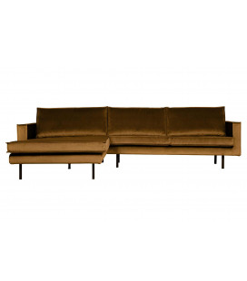 Canapé Chaise Longue Rodéo Gauche Velvet Miel