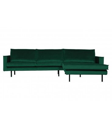 Canapé Chaise Longue Rodéo Droite Velvet Vert Forêt