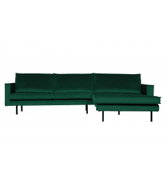 Canapé Chaise Longue Rodéo Droite Velvet Vert ForêtWOOOD by De Eekhoorn Canapé Chaise Longue Rodéo Droite Velvet Vert ForêtWOOOD by De Eekhoorn
