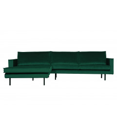 Canapé Chaise Longue Rodéo Gauche Velvet Vert ForêtWOOOD by De Eekhoorn Canapé Chaise Longue Rodéo Gauche Velvet Vert ForêtWOOOD by De Eekhoorn