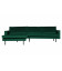 Canapé Chaise Longue Rodéo Gauche Velvet Vert Forêt