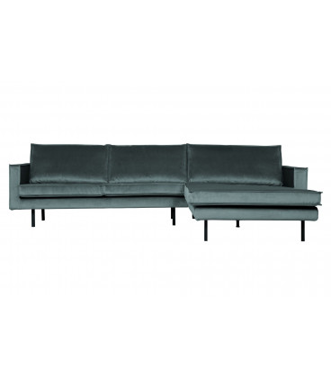 Canapé Chaise Longue Rodéo Droite Velvet Teal