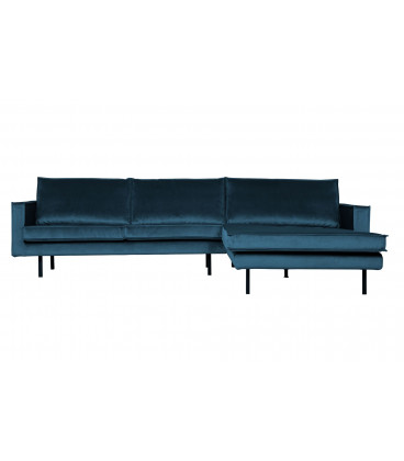 Canapé Chaise Longue Rodéo Droite Velvet bleu