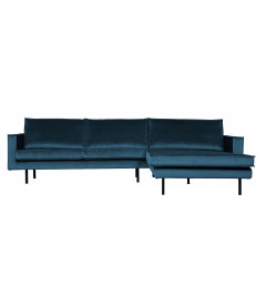 Canapé Chaise Longue Rodéo Droite Velvet bleuWOOOD by De Eekhoorn Canapé Chaise Longue Rodéo Droite Velvet bleuWOOOD by De Eekhoorn