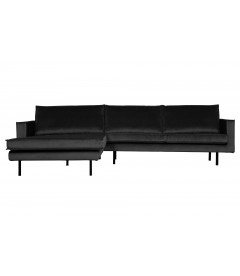 Canapé Chaise Longue Rodéo Gauche Velvet AnthraciteWOOOD by De Eekhoorn Canapé Chaise Longue Rodéo Gauche Velvet AnthraciteWOOOD by De Eekhoorn