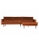 Canapé Chaise Longue Rodéo Droite Velvet Rouille