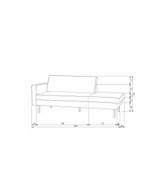 Méridienne Rodéo Gauche Velvet Teal Bleu CanardWOOOD by De Eekhoorn Méridienne Rodéo Gauche Velvet Teal Bleu CanardWOOOD by De Eekhoorn