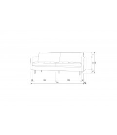 Canapé Rodéo Classic 2.5 Places Velvet Ocre MatelasséWOOOD by De Eekhoorn