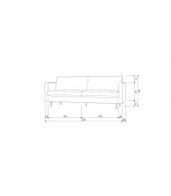 Canapé Rodéo Classic 2.5 Places Velvet Rouille MatelasséWOOOD by De Eekhoorn