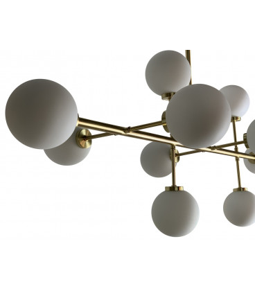 Suspension 10 Globes Edmond Dorée