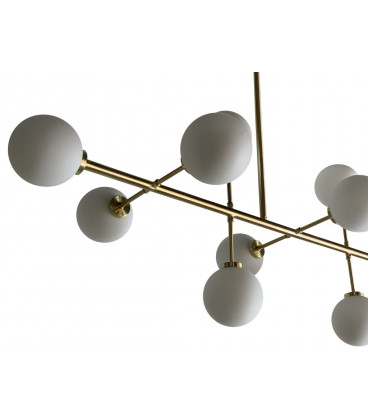 Suspension 10 Globes Edmond Dorée
