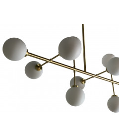 Suspension 10 Globes Edmond Dorée